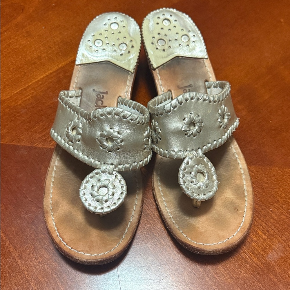 Jack Rogers Gold and Tan Women's Sandals